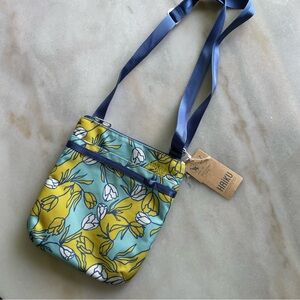 NWT Haiku Women's Floral Crossbody Bag - Blue and Yellow